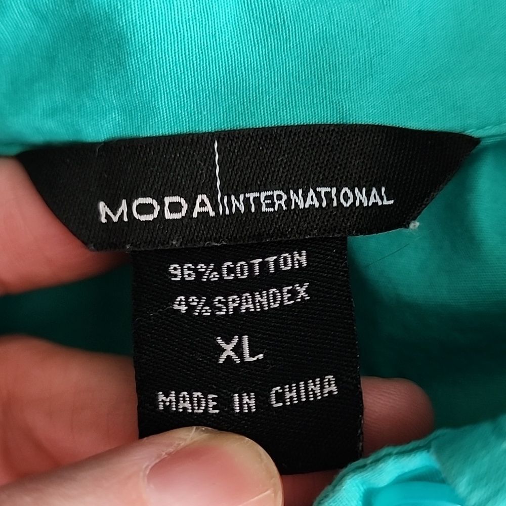 Moda International Button‎ Down Shirt Size X-Large - Picture 13 of 13